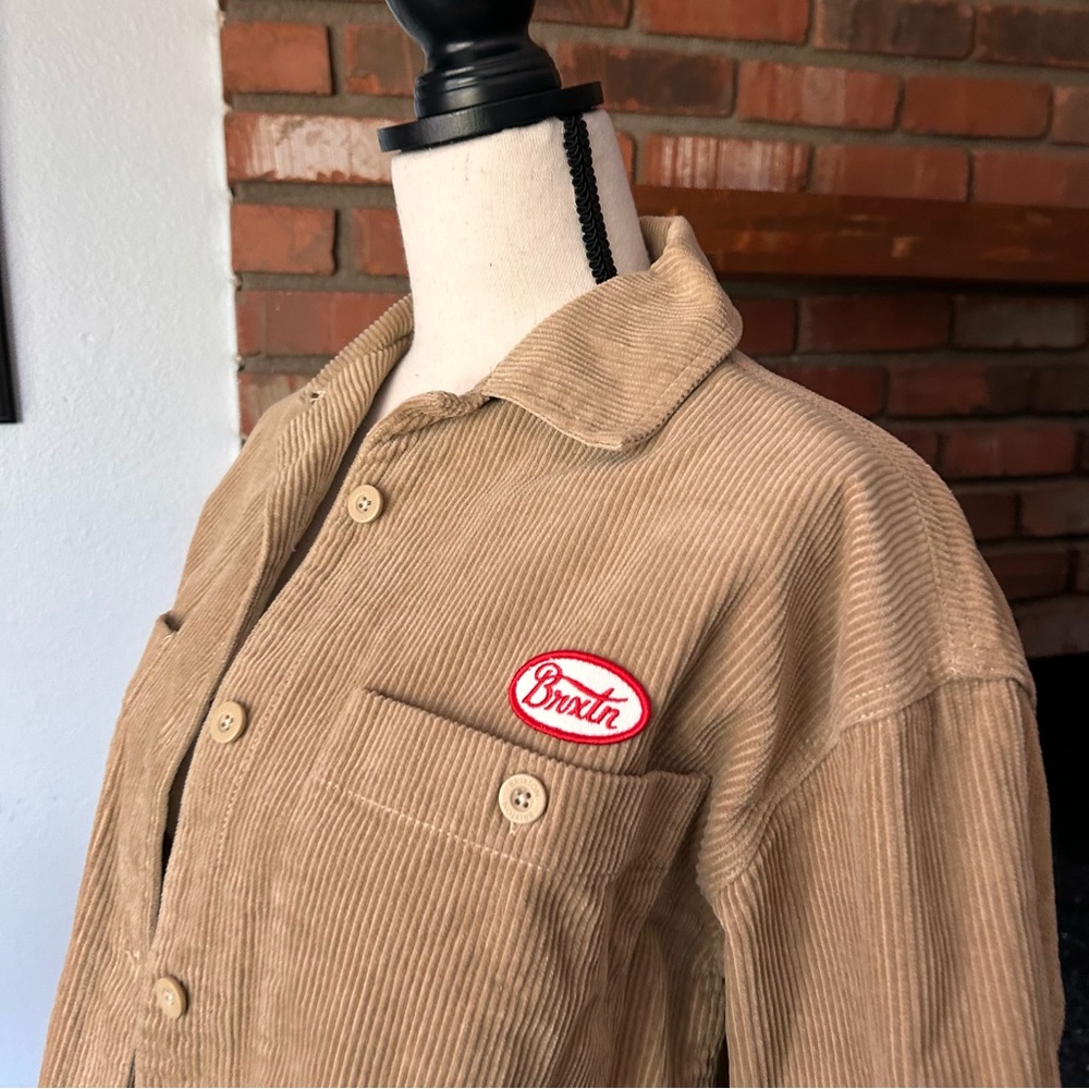 NWT Brixton Utopia Corduroy Overshirt in Sand Sz XS - Picture 8 of 13